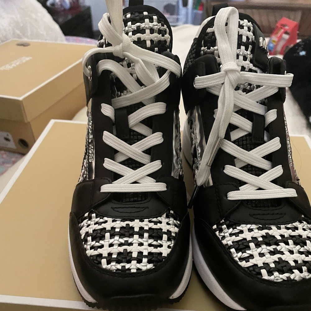Michael Kors Black and White trainers